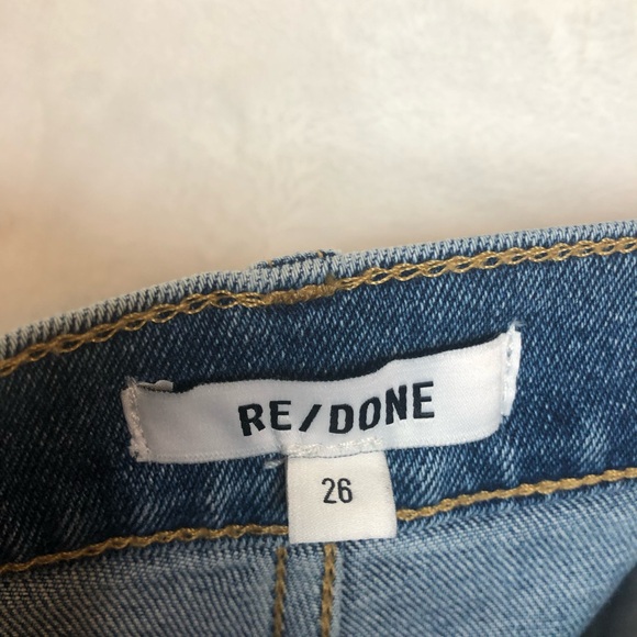 Re/Done Levis Blue Jeans Women, Size 26, Blue-Medium 2, 90s High Rise Ankle Crop - Picture 3 of 13